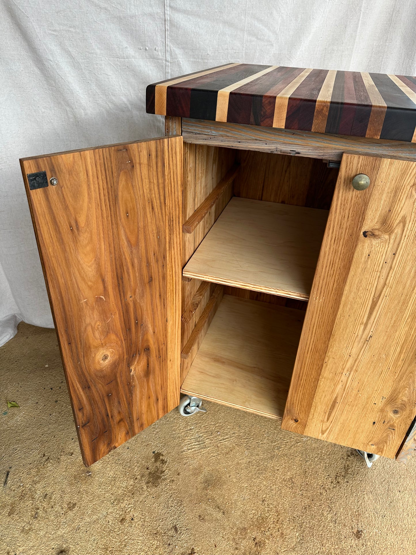 Rolling Butcher Block Island